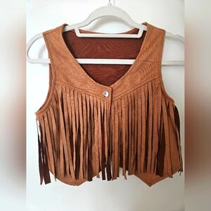 Womens fringe vest small